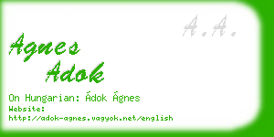 agnes adok business card